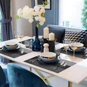 HeloHo easy-care placemats fold for storage and cleanup