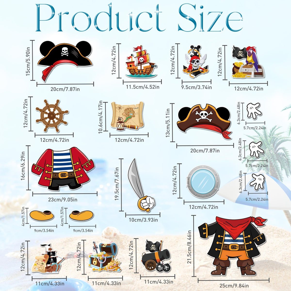 HemerVows interchangeable pirate outfits allow kids to mix and match during vacation.