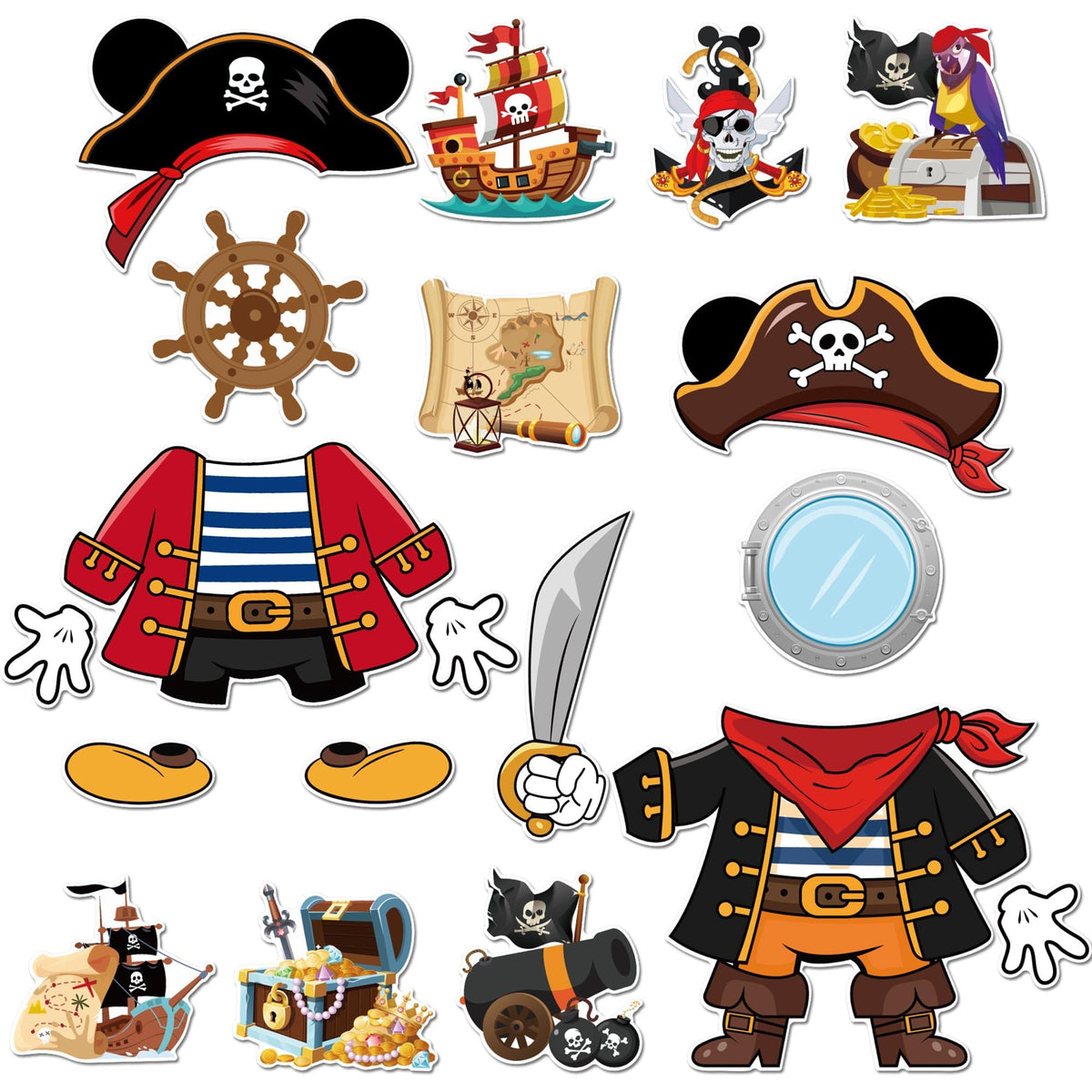 HemerVows pirate mouse dress-up set on cabin door boosts family fun on board.