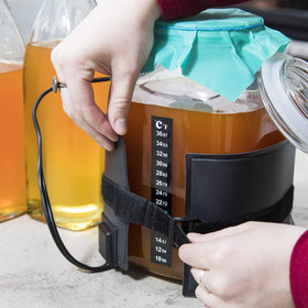 Easy setup and monitoring with Hemlock Home Brewing heater wrap during fermentation