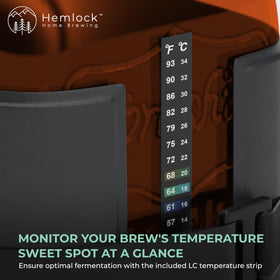 Hemlock heating wrap designed for the entire brewing cycle for continuous warmth
