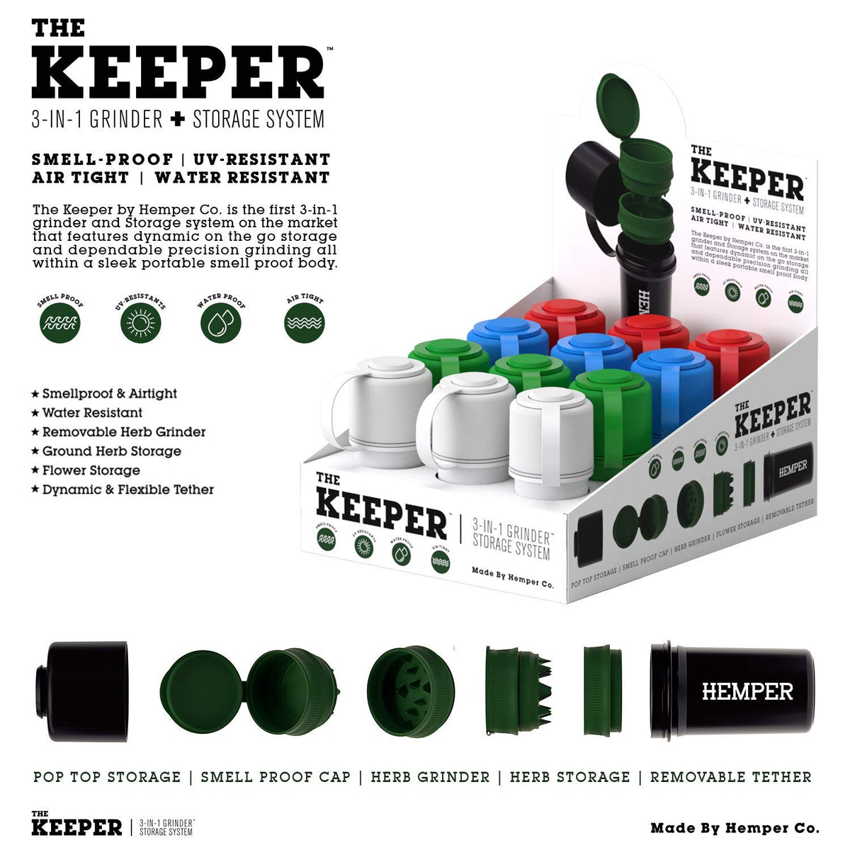 Hemper Keeper compact, pocket-friendly design for travel and daily use.