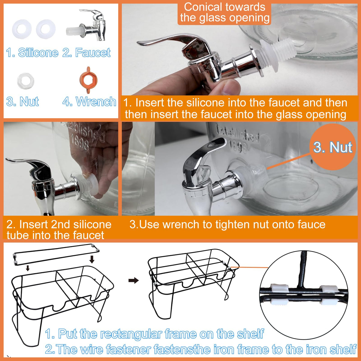Two-pack includes dispensers, lids, spigots, and brackets for quick setup.