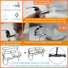 Two-pack includes dispensers, lids, spigots, and brackets for quick setup.