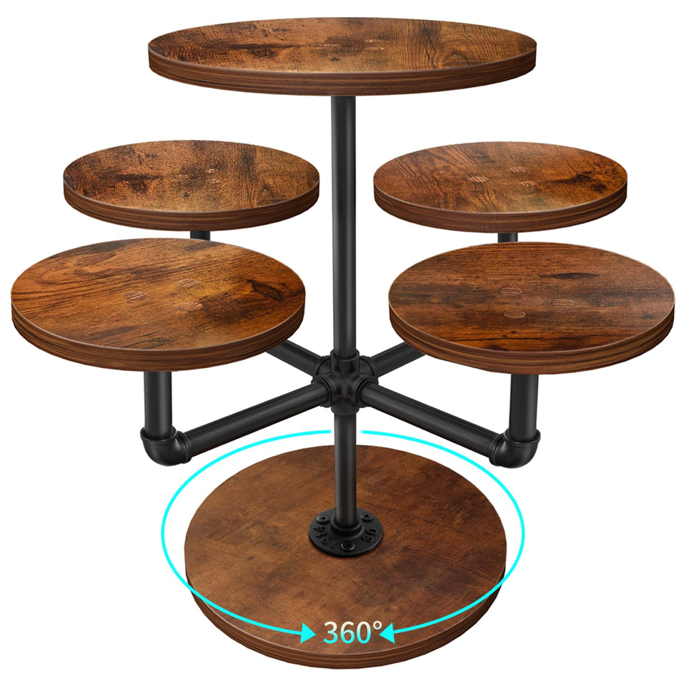 HENAYUK Cupcake Stand en rotation 360° para servicio fácil en eventos
