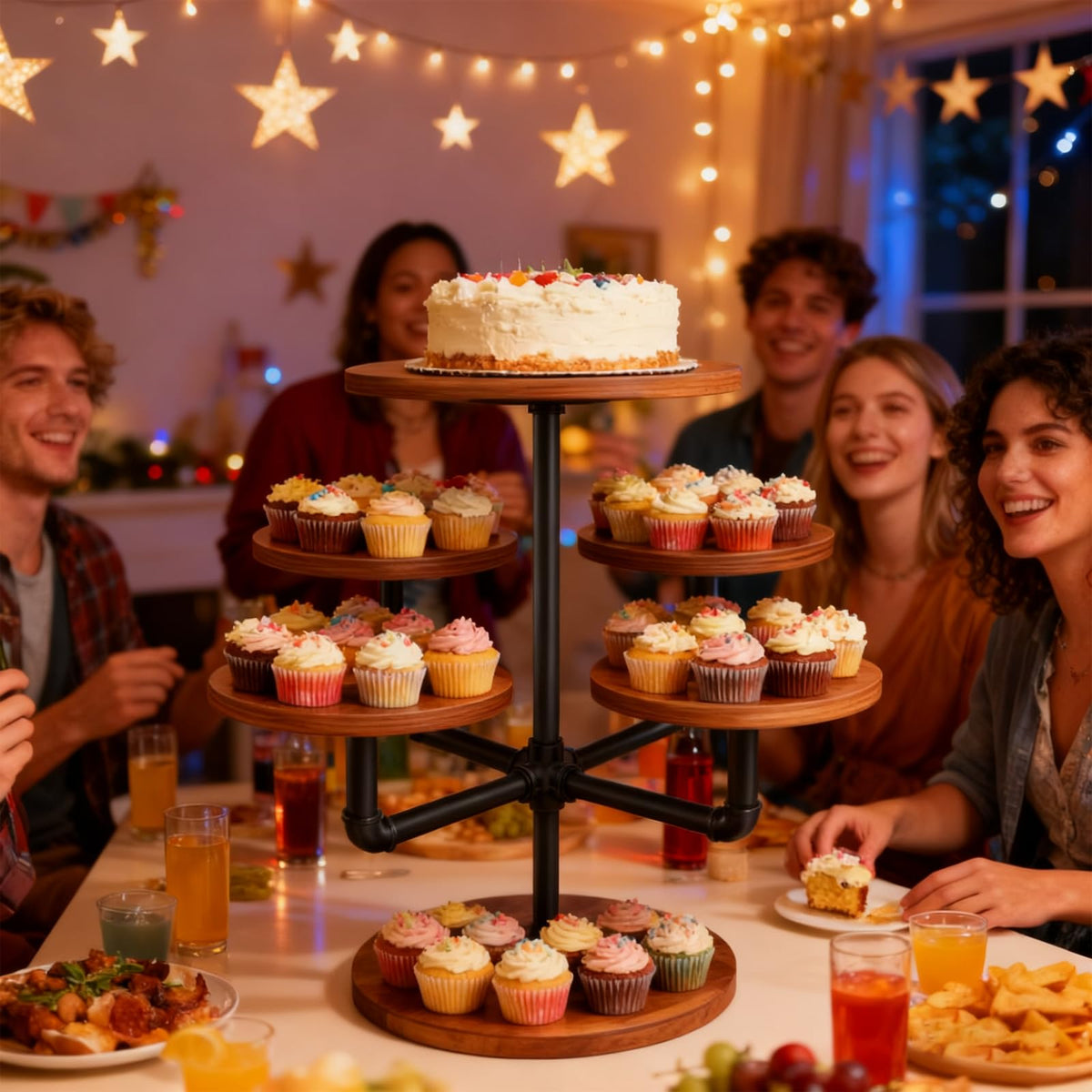 HENAYUK Cupcake Stand diseño versátil para bodas, cumpleaños y baby showers