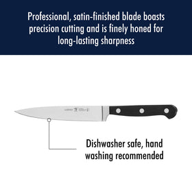 HENCKELS Classic satin blades with dishwasher-safe convenience.