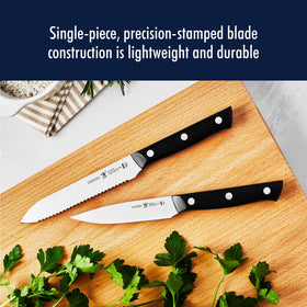 HENCKELS Dynamic 5-inch Serrated Utility Knife for soft interiors and firm exteriors
