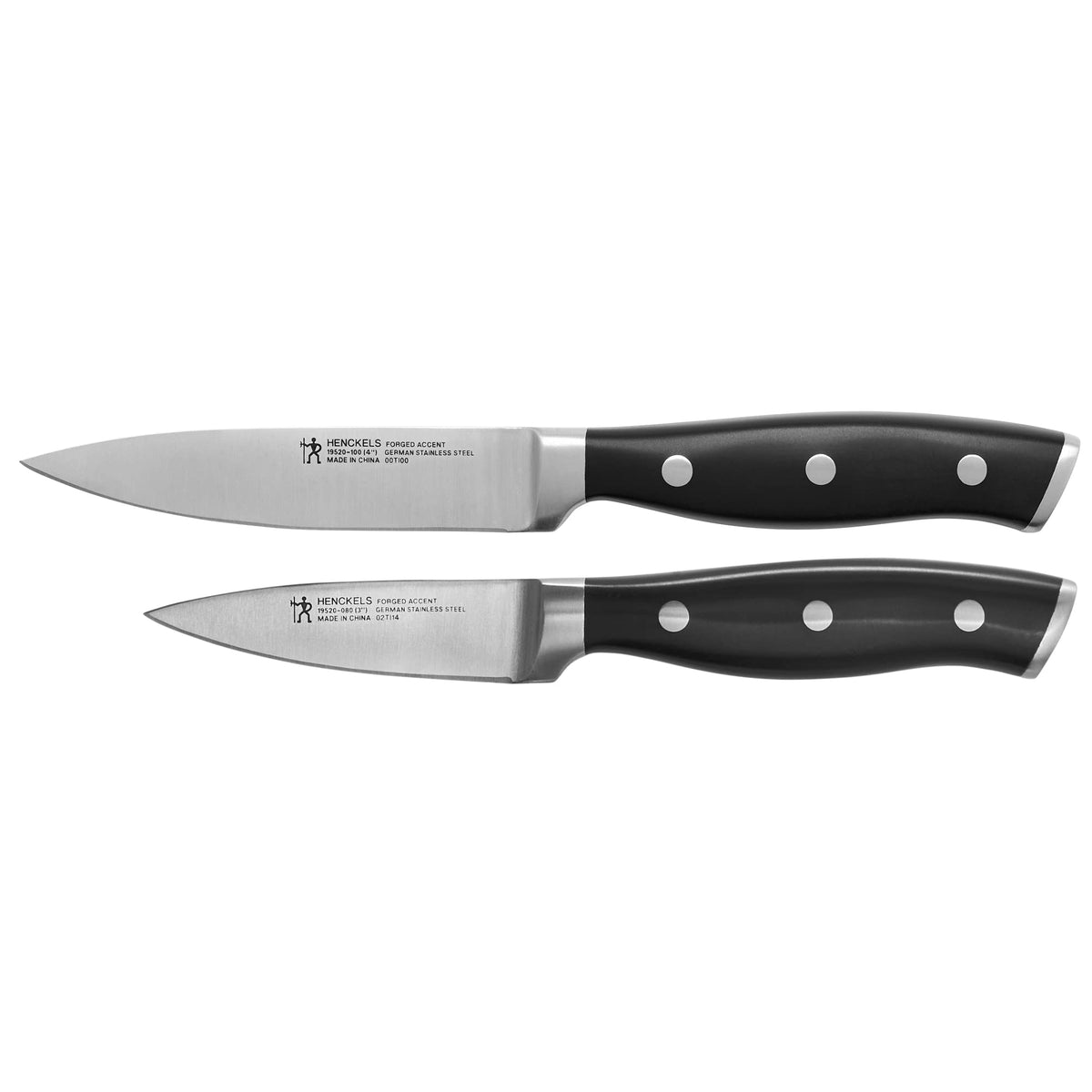 Henckels Forged Accent 3in paring knife close-up for precise fruit prep.