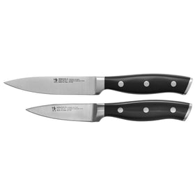 Henckels Forged Accent 3in paring knife close-up for precise fruit prep.