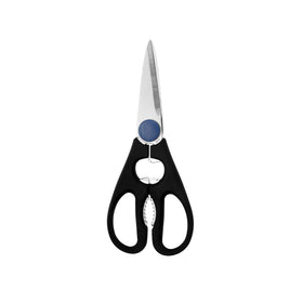 HENCKELS kitchen shears with bottle opening tool for quick cap access.