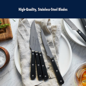 HENCKELS knife set dishwasher-safe design with careful care guidance