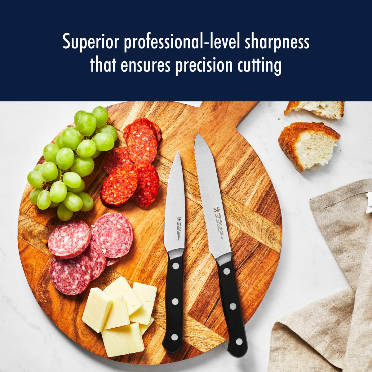 HENCKELS Solution 3-pc Starter Knife Set ideal for home slicing and dicing tasks