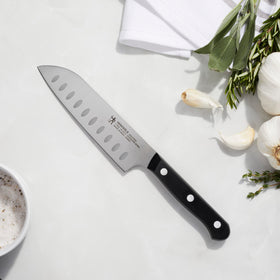 Henckels dishwasher-safe blade cleans easily after prep
