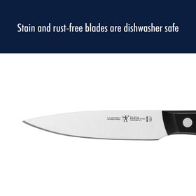Henckels Solution knife performing detailed prep tasks.