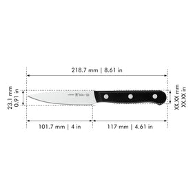 Henckels Solution knife in use with vegetables delivering even cuts.