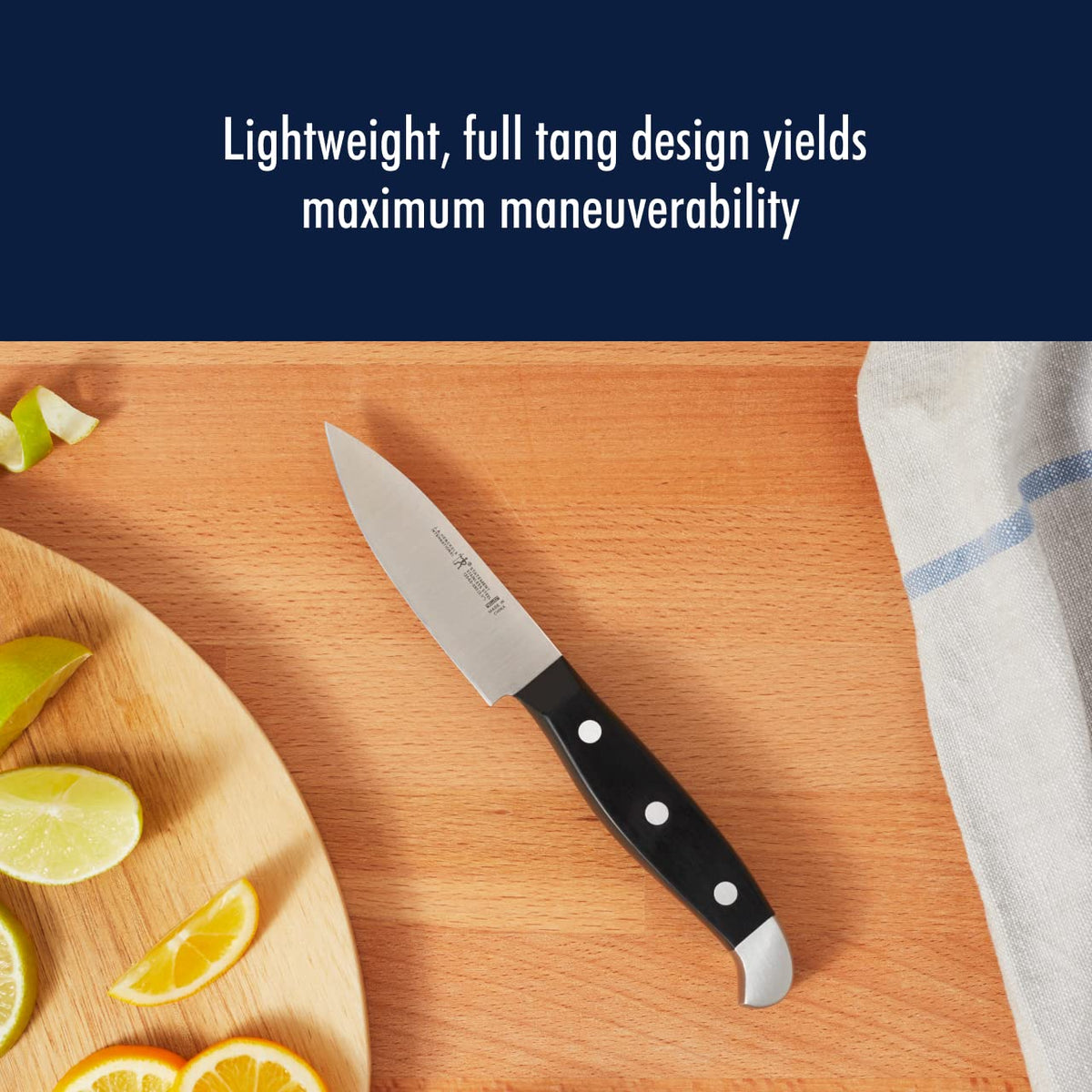HENCKELS Statement 3in knife durable blade showcases single-piece construction