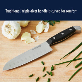 Henckels Statement 5-inch serrated utility knife handles crusts and soft interiors.