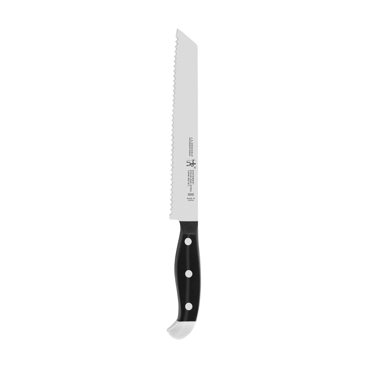 Henckels Statement 8in bread-knife blade close-up for precise slicing