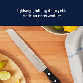 Henckels Statement 8in bread-knife block display enhances kitchen presentation