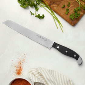 Henckels Statement 8in bread-knife serrated edge enables effortless crust cutting