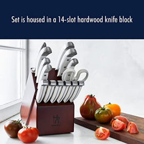 HENCKELS Statement 8-inch chef's knife for versatile kitchen prep.