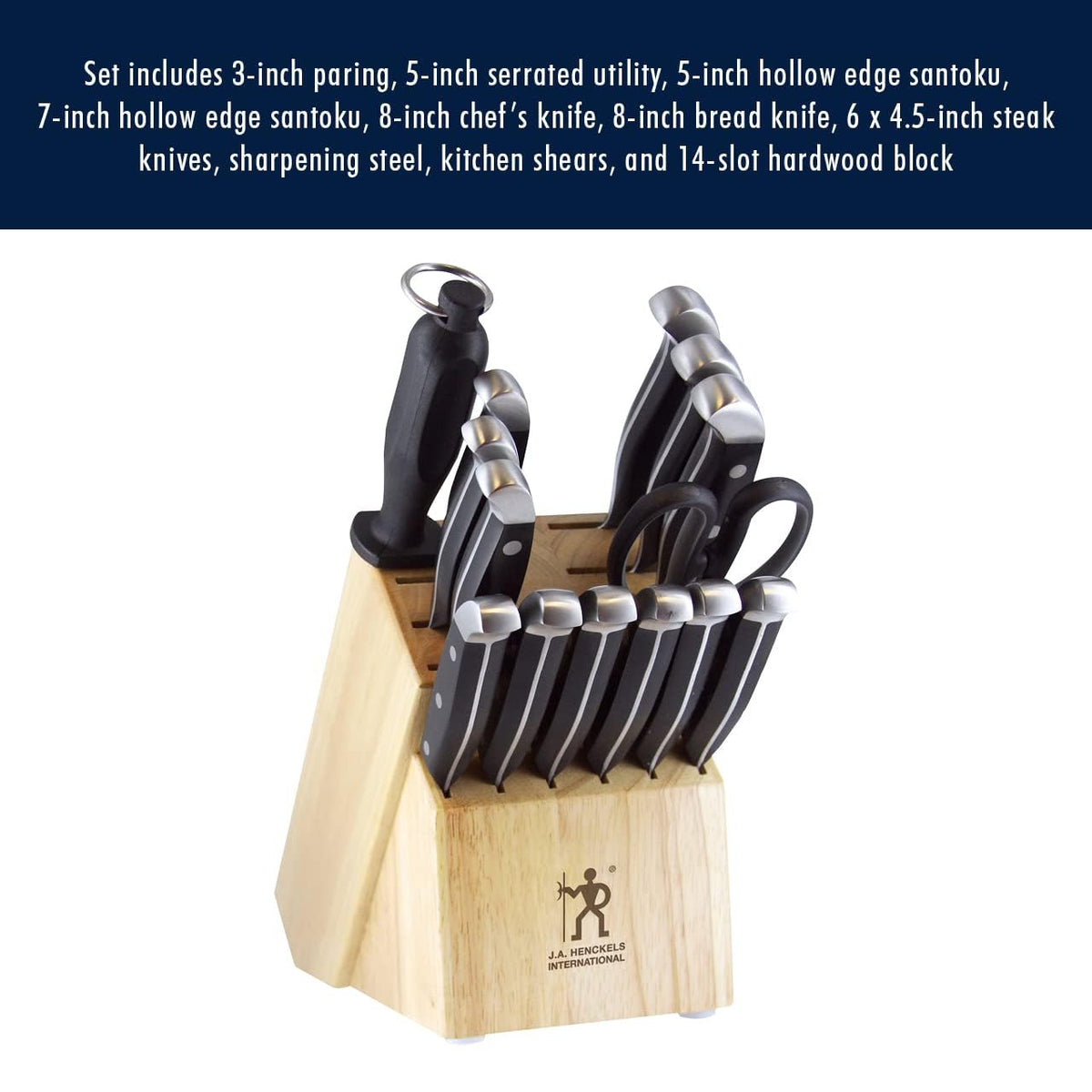 HENCKELS Statement sharpening steel helps maintain edge between uses.