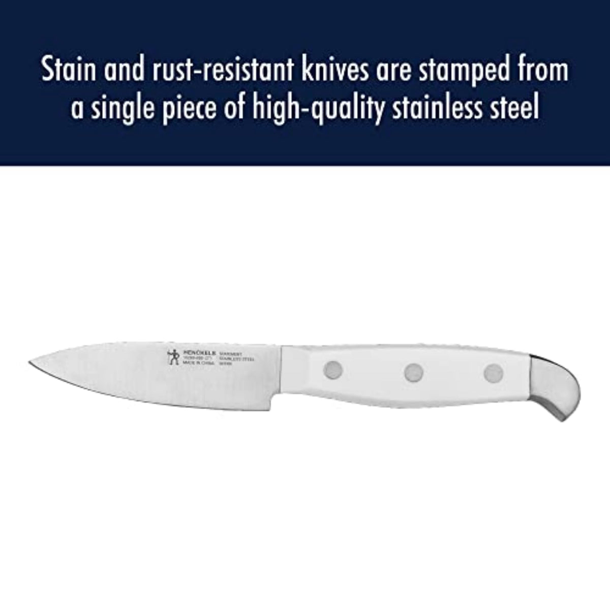 HENCKELS Statement 6-piece steak knives set for even slices at meals.