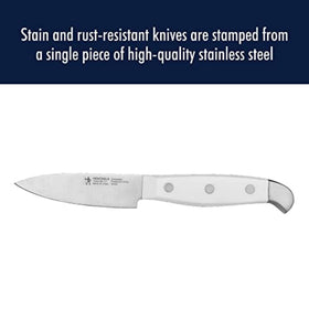 HENCKELS Statement 6-piece steak knives set for even slices at meals.