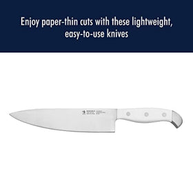 HENCKELS Statement wooden knife block for safe, stylish storage.