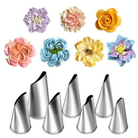 Hendiy 7-piece cake decorating tip set for precise piping on cakes