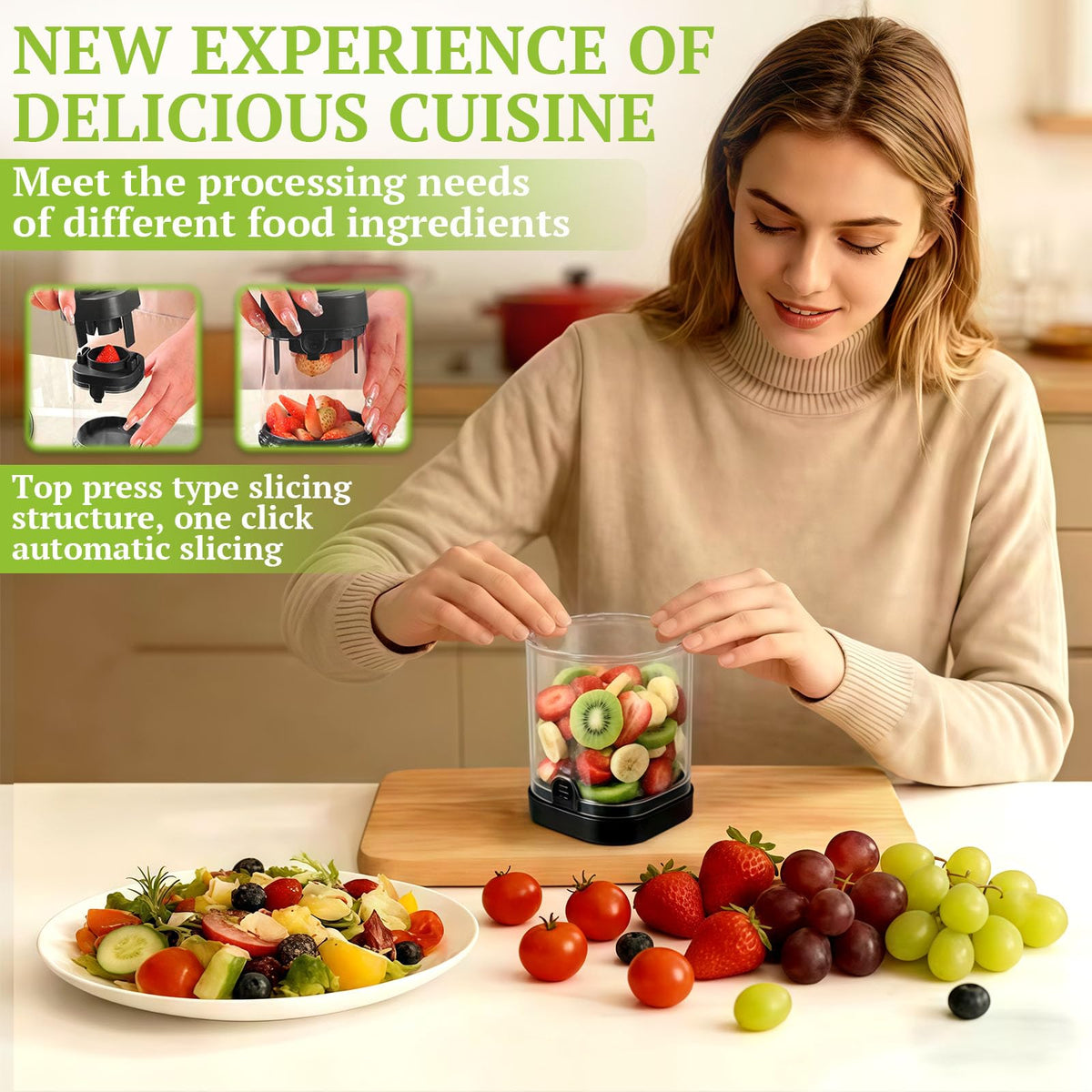 Hendiy detachable blades enable easy cleaning after use.