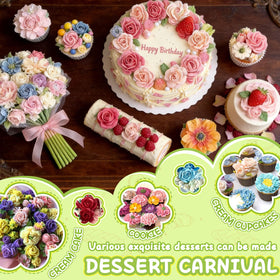 Hendiy piping tips enable versatile borders, rosettes, and textures