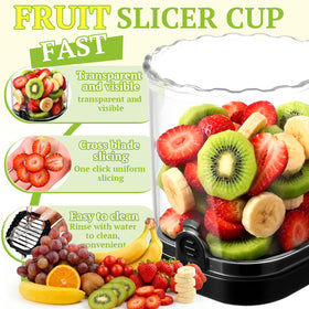 Hendiy precision berry cutter inner cup shows clean, consistent slices.