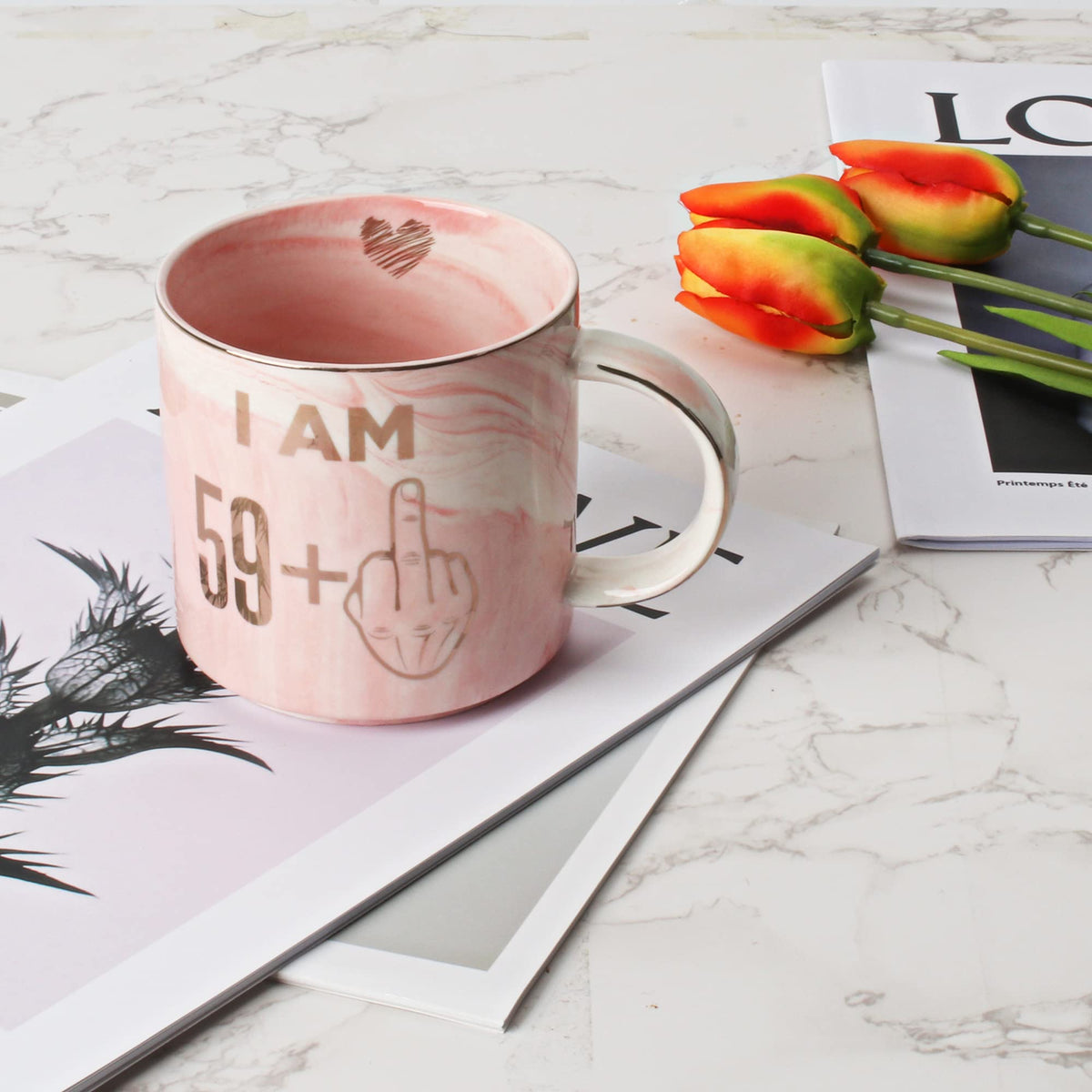 Hendson durable glaze ceramic mug resists fading and chipping over time.