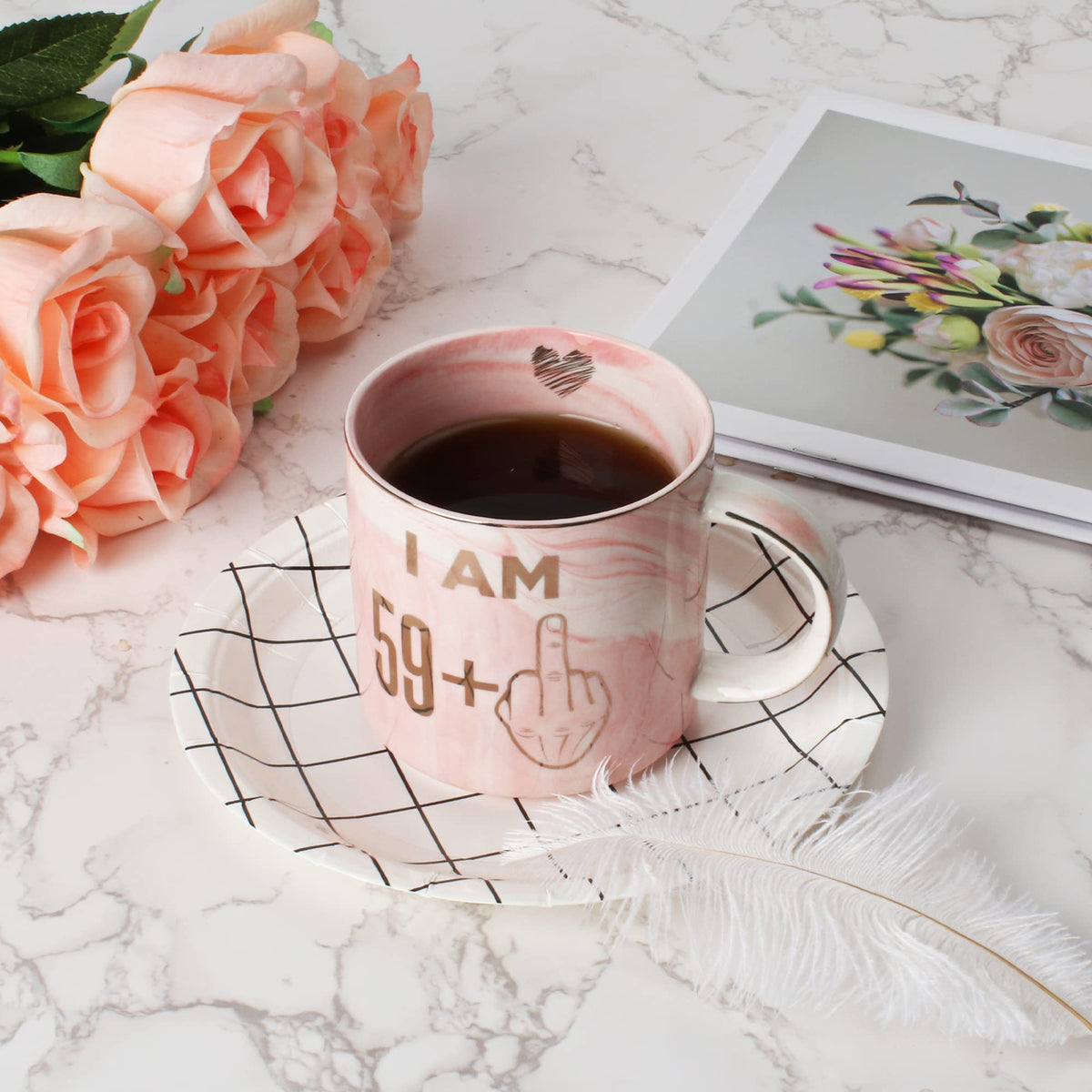 Hendson office and home-use mug suitable for coffee, tea, or cold drinks.
