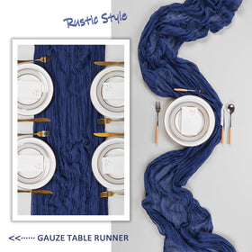 Heneger table runner at wedding decor for boho chic vibe.