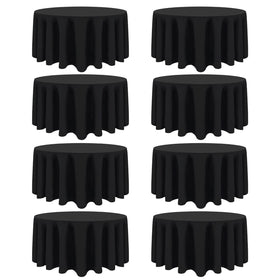 Heneger black round tablecloth 90-inch diameter for elegant events and easy cleaning.