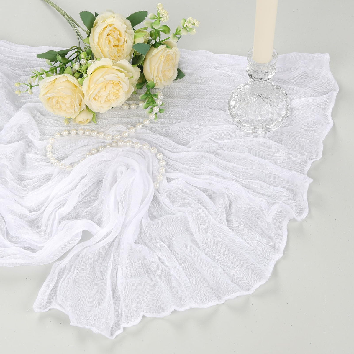 Heneger care-friendly fabric suggests gentle washing to maintain crinkled character.