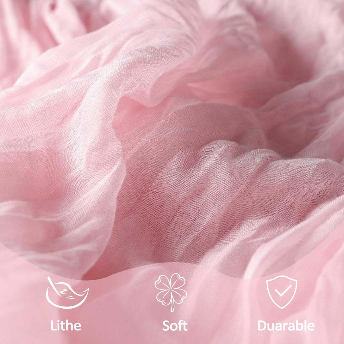 Heneger pink sheer fabric runner suits wedding reception styling.