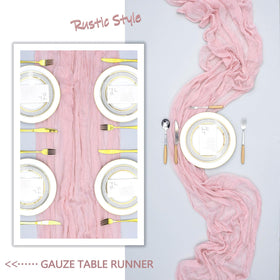 Heneger pink table runner for home decor on mantel or shelves.