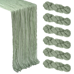 Heneger sage green table runner 10ft pack for cohesive wedding decor and extended tables.