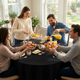 Heneger stain-resistant tablecloth ready for quick cleanup after events.