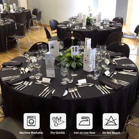 Heneger versatile venue dining tablecloth enhances weddings and banquets.