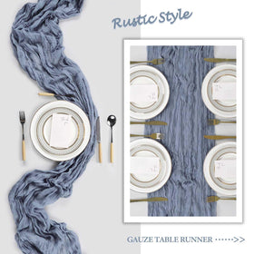 Heneger wedding decor dusty blue cheesecloth for versatile layouts.