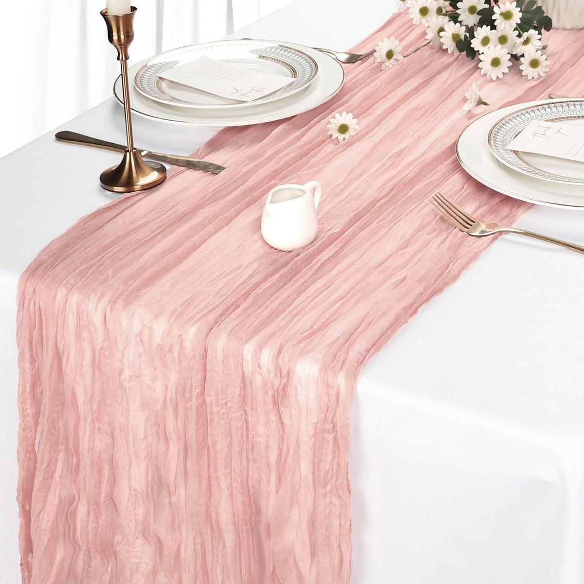 Heneger wedding table decoration runner elevates centerpiece styling.