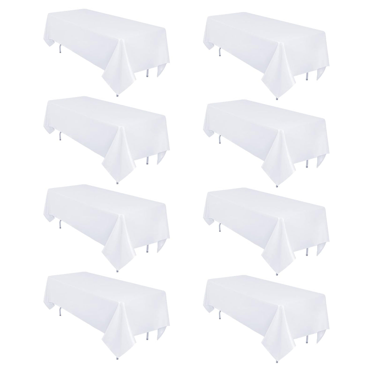 Heneger white tablecloth 60x102 for rectangular tables adds a refined, versatile look.