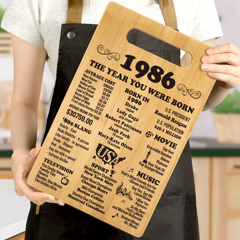 Henghere 11-8x7 inch bamboo board, versatile birthday gift for him or her