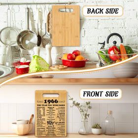 Henghere back side shows 1966 facts for nostalgic décor
