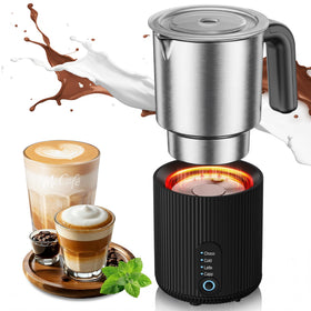 HENGTONGTOOL electric milk frother steamer front view for cafe-quality froth